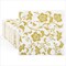 BLUE PANDA 100 Pack White & Gold Disposable Floral Paper Napkins, 6.5x6.5 Inches, Decorative Napkins for Wedding Reception, Birthday, Anniversary